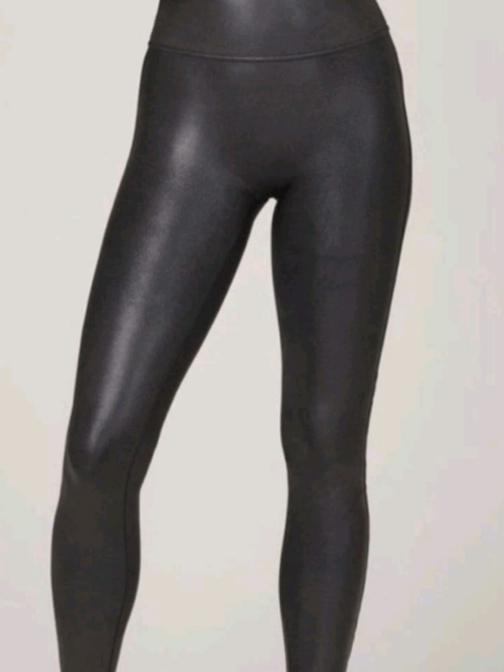 SPANX Black Shiny Leggings S